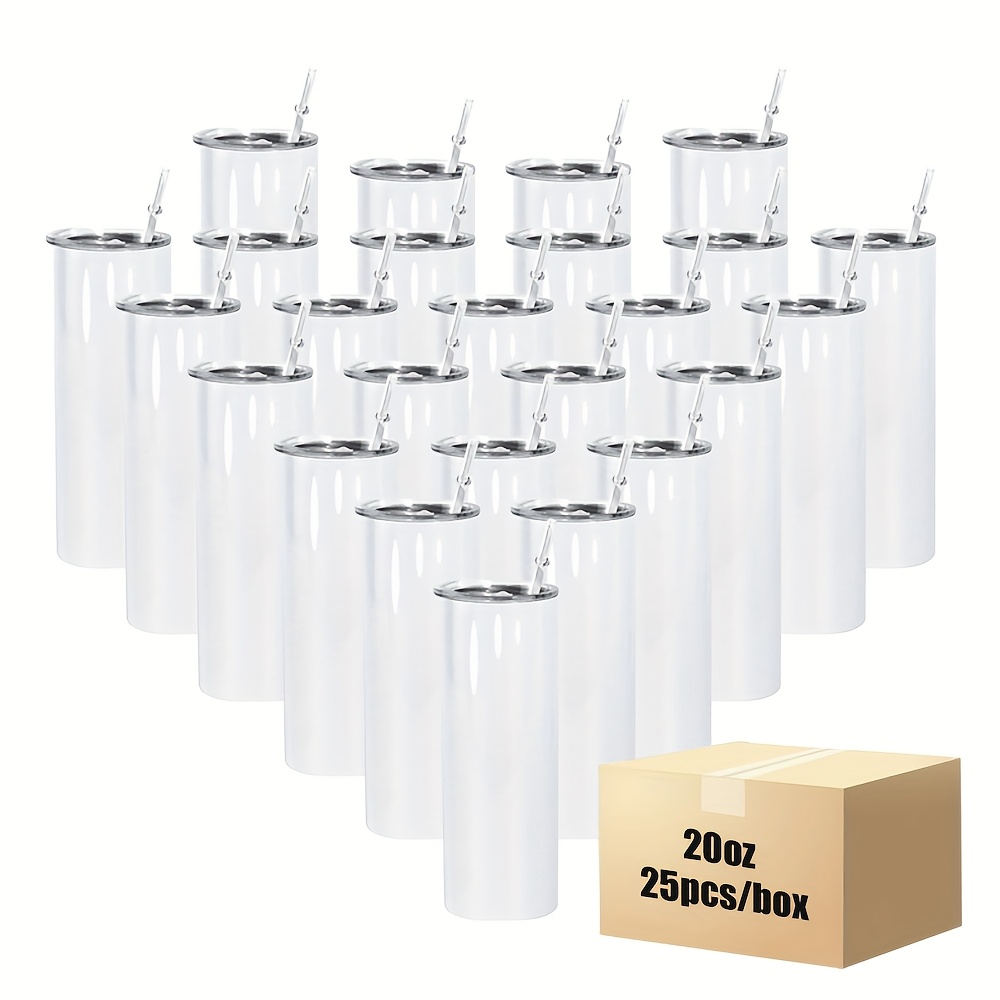 25pcs 20oz Straight Stainless  – обзор и цена Tumbler 20Oz White