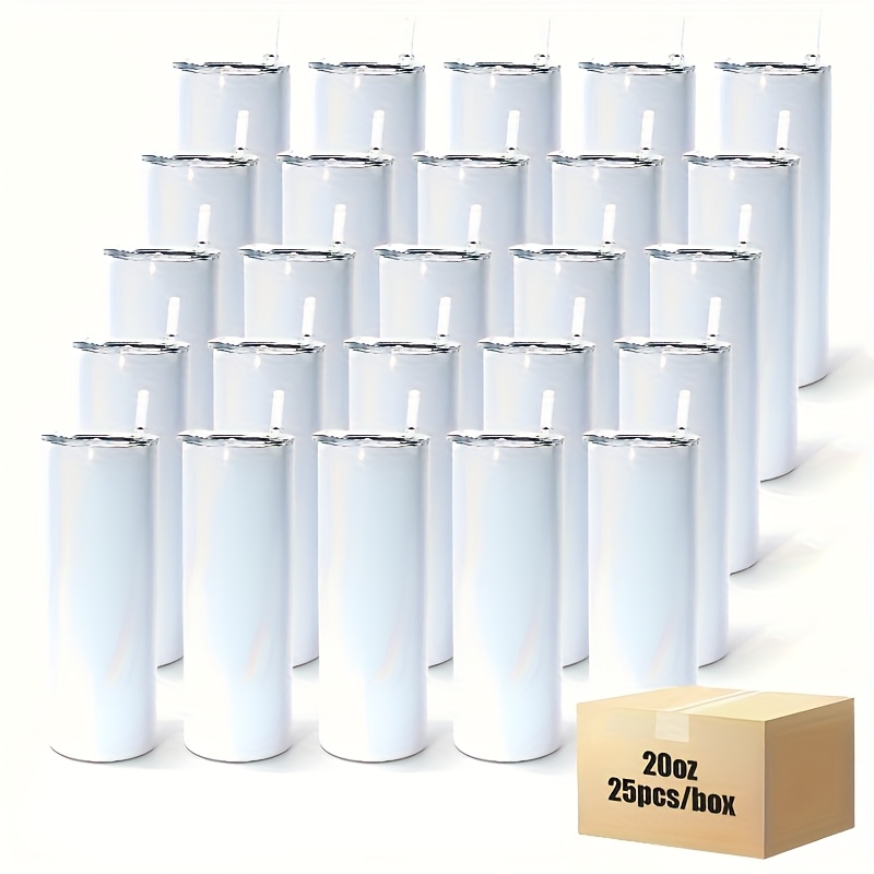 25pcs 20oz Straight Stainless  – обзор и цена Tumbler 20Oz White