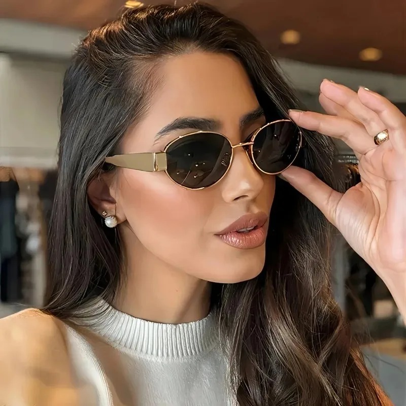 New Oval Sunglasses for Women  – обзор и цена Metal Photo Panel