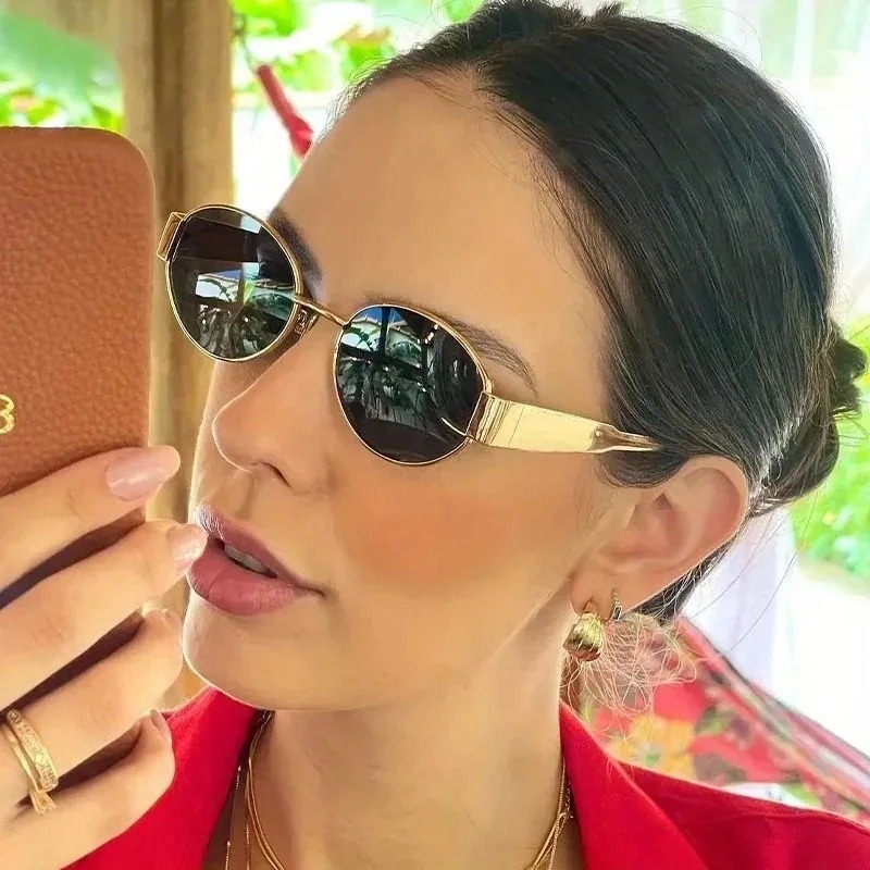 New Oval Sunglasses for Women  – обзор и цена Metal Photo Panel