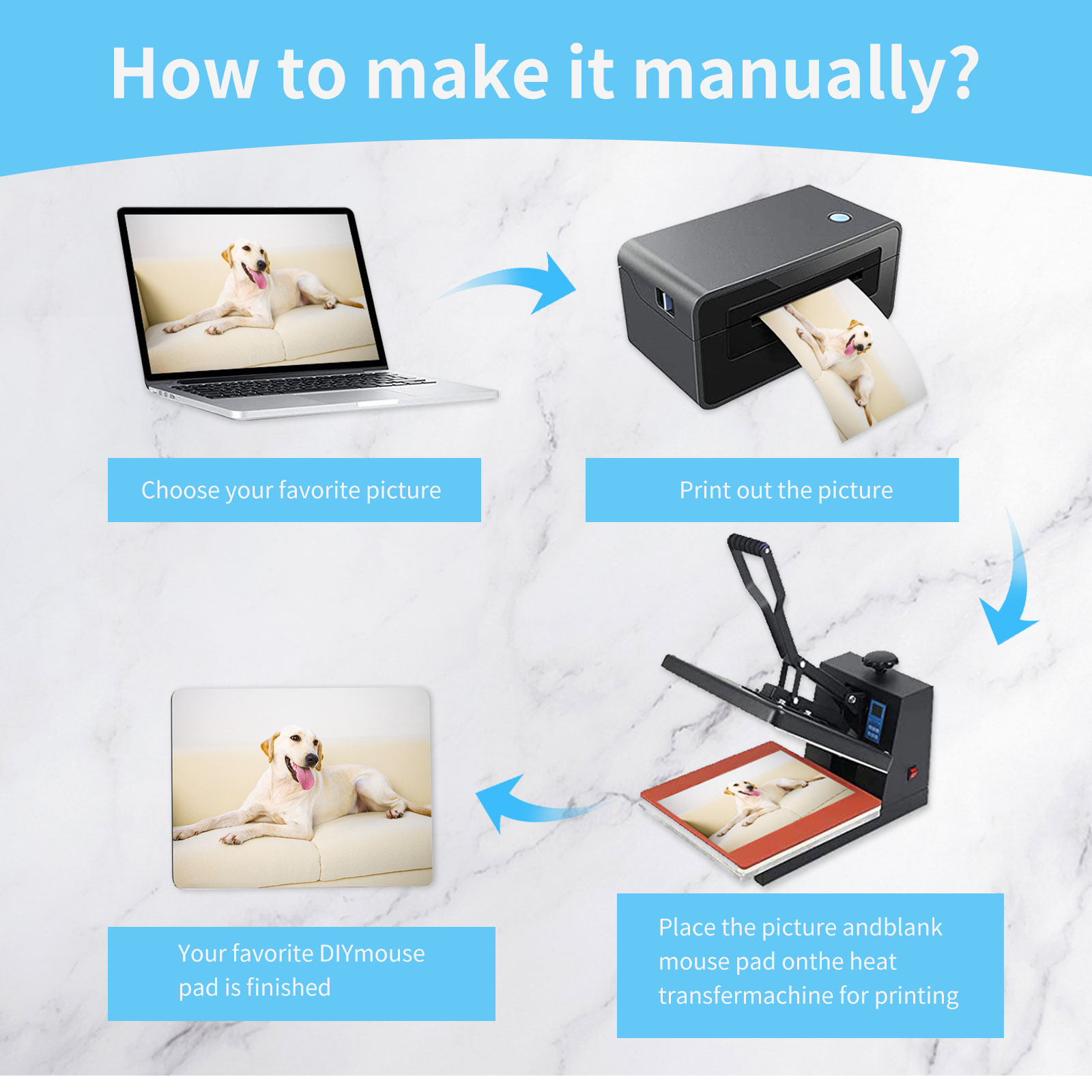 8pcs Sublimation Mouse Pad Bla – обзор и цена Mouse Pad Blank Sublimation