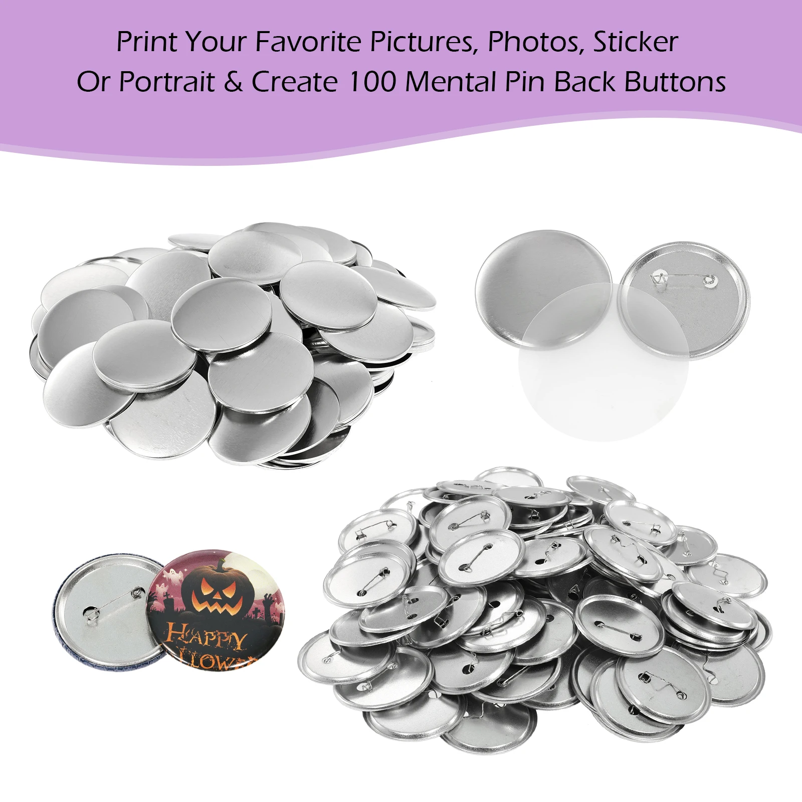 100 Sets Blank Badge Pin Butto – обзор и цена Button Badge Blank