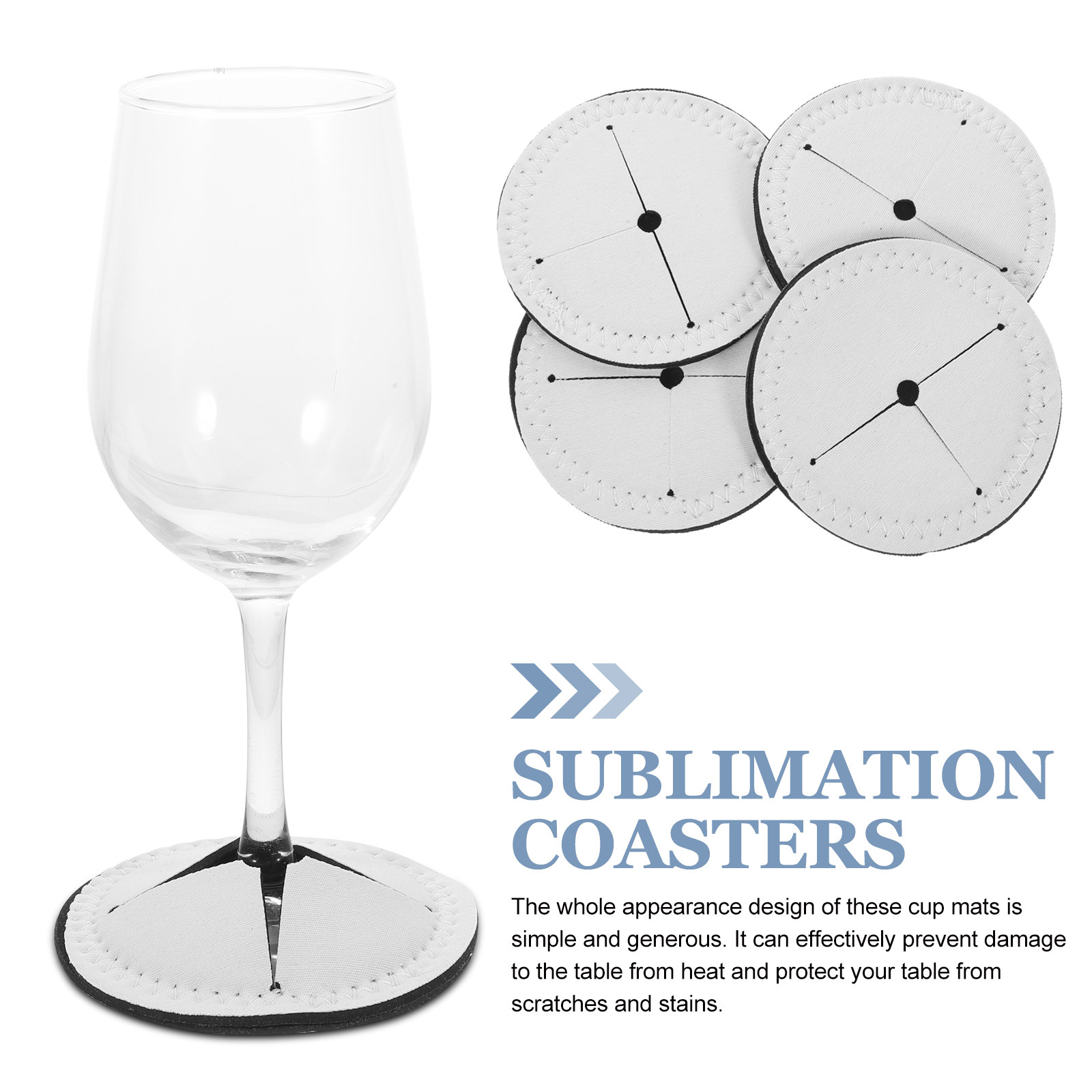 4Pcs DIY Red Wine Cup Coasters – обзор и цена Coaster Sublimation Blank