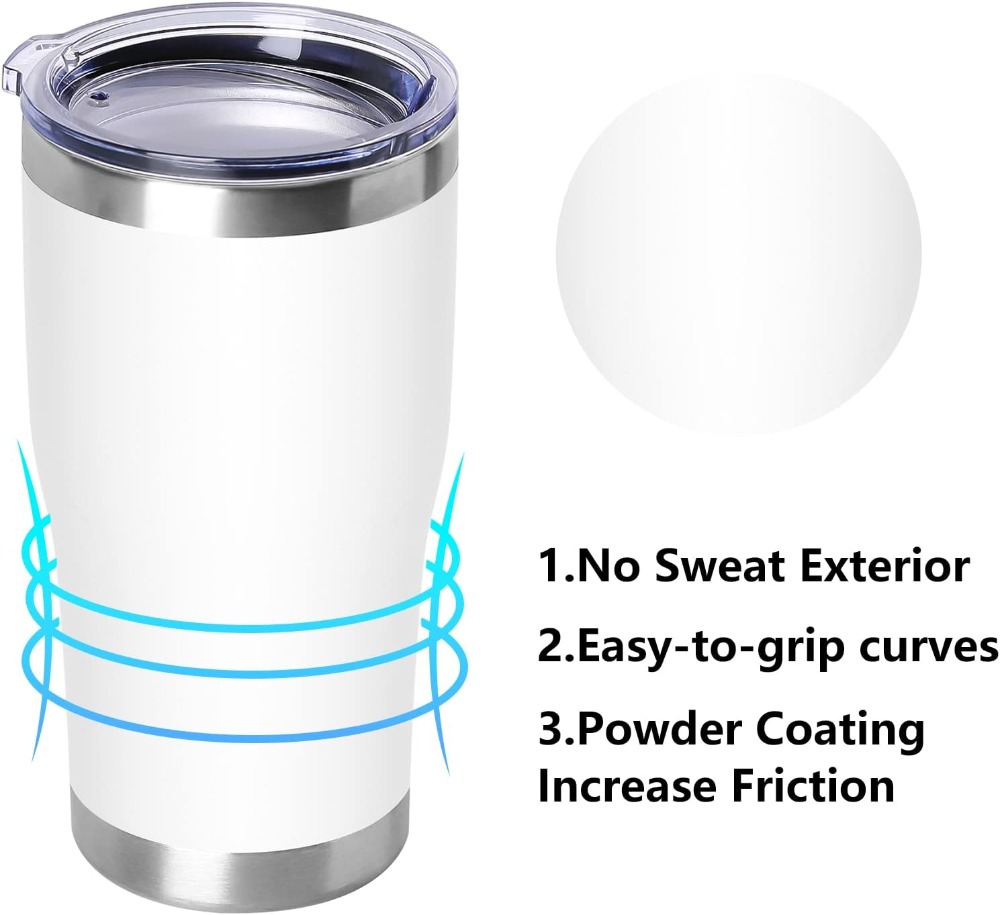 20oz Stainless Steel Tumbler w – обзор и цена Tumbler 20Oz White
