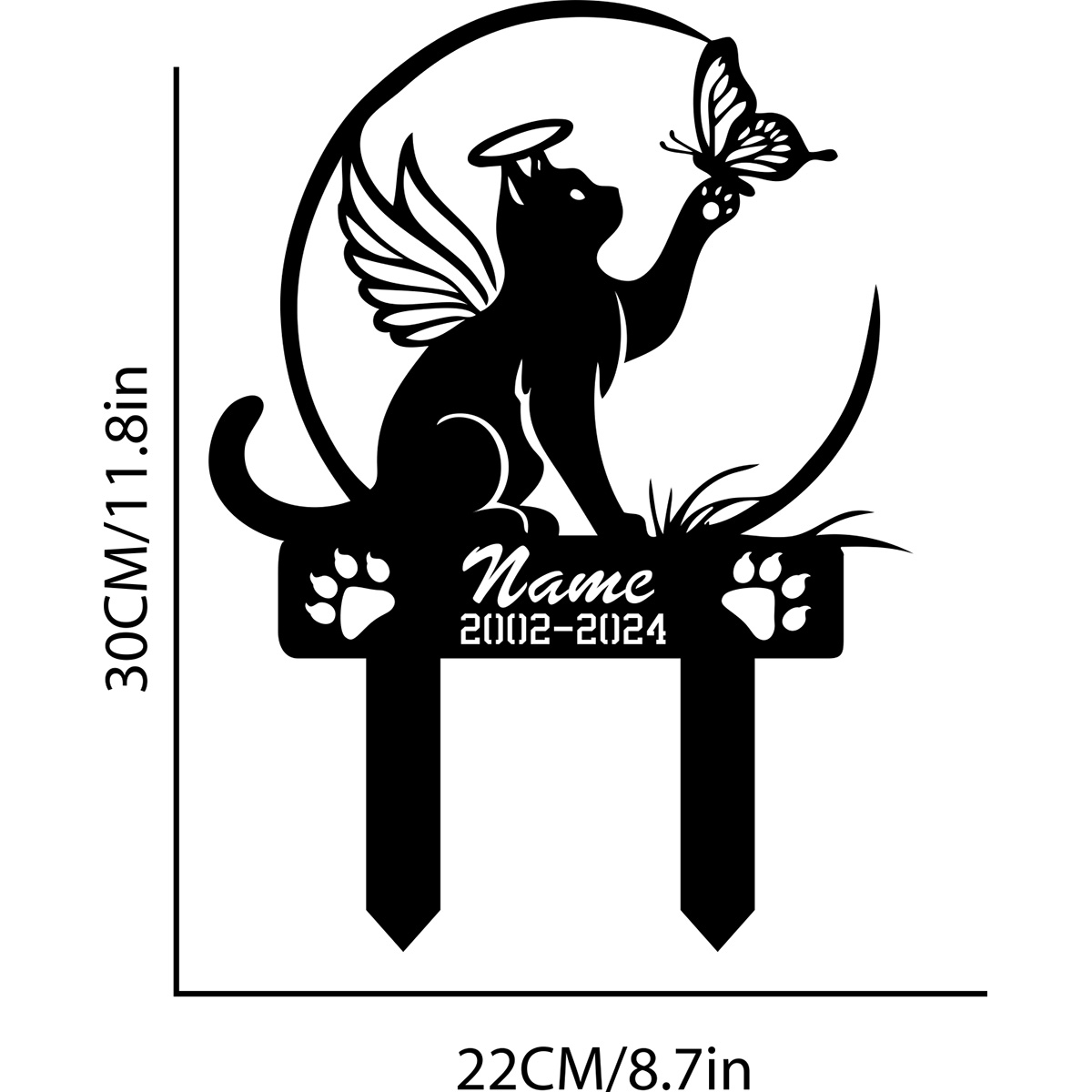 Cat Garden Stake - Metal Cat w – обзор и цена Yard Sign Blank